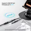 UNITEK USB-C - 3,5 mm äänisovitin PD:llä
