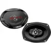 JVC CS-DR6942 6x9 tuuman 4-tie koaksiaalikaiuttimet autoihin, 500W huipputeho, Carbon-Mica-bassoelementit, PEI-kalottidiskantit, pari
