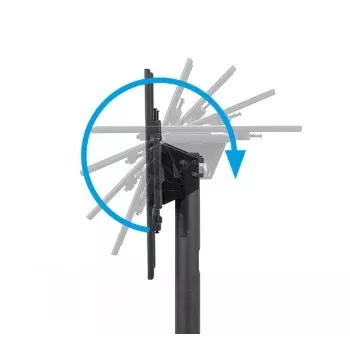B-TECH AV SYSTEM X - Yleinen matala lattialle asennettava jalusta litteille näytöille (VESA 600 x 400) - 0,75 m Ø50 mm pylväät