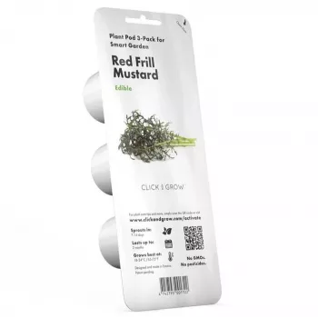 Click & Grow Smart Garden täyttöpakkaus punainen ryppysinappi, 3 kasvikapselia (SGR77X3)