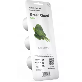 Click & Grow Smart Garden täyttöpakkaus vihreä mangoldi, 3 kasvikapselia (SGR64X3)