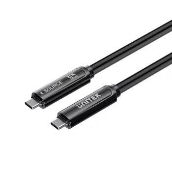Unitek USB-C aktiivinen optinen kaapeli 10Gbps PD60W 8K@30Hz 12m musta
