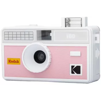 Kodak i60 uudelleenkäytettävä 35mm filmikamera sisäänrakennetulla salamalla, pinkki-harmaa