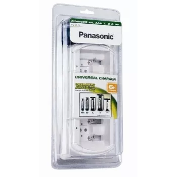Panasonic BQ-CC15E/1B Smart & Quick Ni-MH akkulaturi AA- ja AAA-akuille, 4 paikkaa, yksittäiset kanavat, AC 100-240V