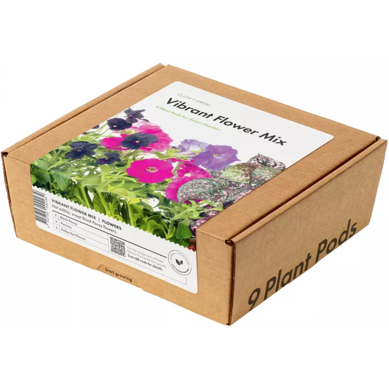 Click & Grow Vibrant Flower Mix -kasvikapselit Smart Garden -puutarhaan, 9 kpl:n pakkaus (PPMVBX9)