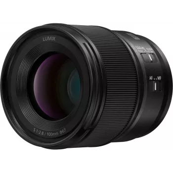 Panasonic Lumix S 100mm F2.8 Macro -objektiivi, musta (S-E100E)