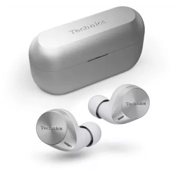 Technics EAH-AZ60M2ES True Wireless -nappikuulokkeet Dual Hybrid ANC:llä, LDAC, 8 mm:n elementeillä, 3 laitteen multipoint, IPX4, hopea