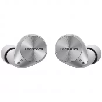 Technics EAH-AZ60M2ES True Wireless -nappikuulokkeet Dual Hybrid ANC:llä, LDAC, 8 mm:n elementeillä, 3 laitteen multipoint, IPX4, hopea