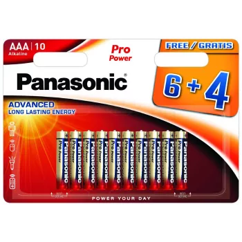 Panasonic Pro Power LR03 paristot, 6+4 kpl (LR03PPG/10BW 6+4F)