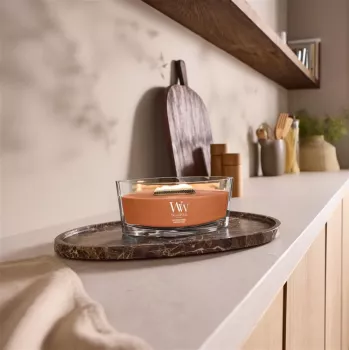 WoodWick Saffron Smoke Ellipse tuoksukynttilä 453,6 g