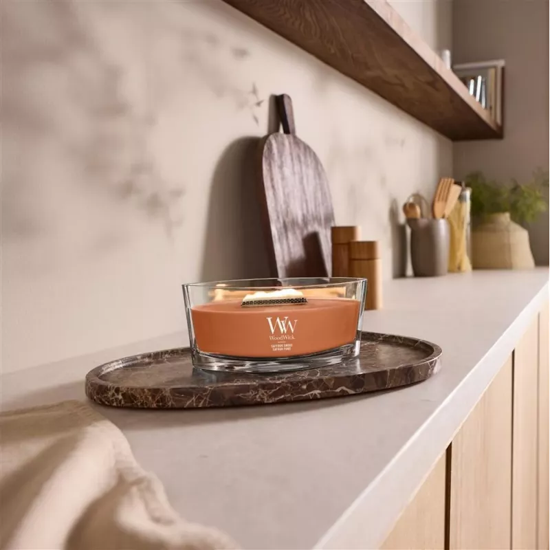 WoodWick Saffron Smoke Ellipse tuoksukynttilä 453,6 g