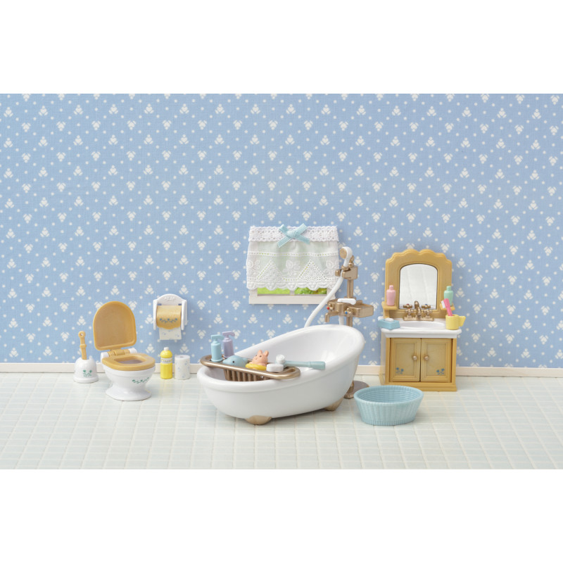Sylvanian Families maalaistyyli kylpyhuone kalustoleikkisarja