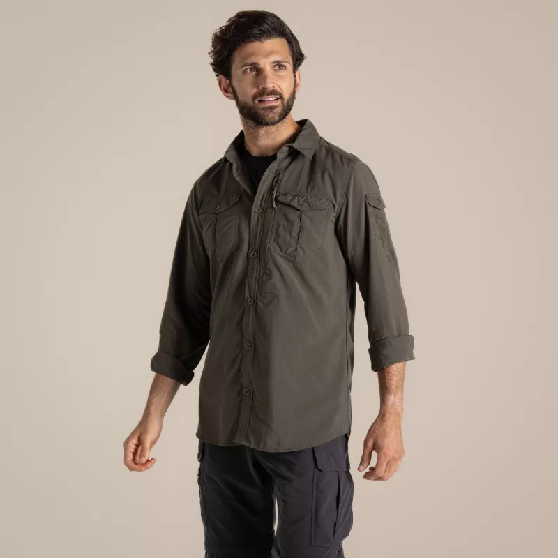 Craghoppers NosiLife Adventure LS Shirt III - Woodland Green, koko L