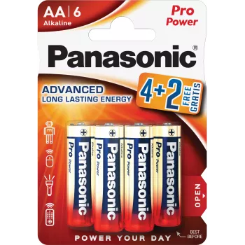 Panasonic Alkaline Power AA-paristot LR6PPG/6BP 4+2 ilmaispakkaus (6 kpl)