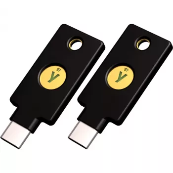 YubiKey 5C NFC suojausavain (musta/kulta, 2 kpl:n pakkaus)