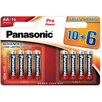 Panasonic Alkaline Power AA paristo 16 kpl:n pakkaus (10+6 bonus) LR6 1,5V