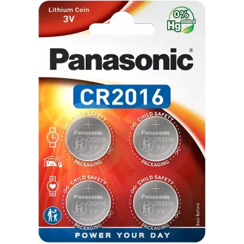 Panasonic CR2016 3V litium-nappiparisto - 4 kpl:n pakkaus (CR-2016EL/4B)