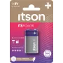 ITSON 6LR61IPO/1CP alkaline 9V paristo (6LR61, PP3, 1 pakkaus) – elohopeaton, 5 vuoden säilyvyys