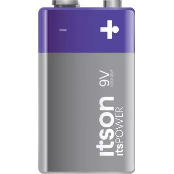ITSON 6LR61IPO/1CP alkaline 9V paristo (6LR61, PP3, 1 pakkaus) – elohopeaton, 5 vuoden säilyvyys