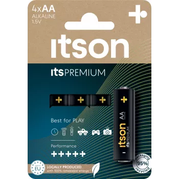 itson itsPREMIUM AA-alkaaliparisto, 4 kpl (LR6IPR/4CP)
