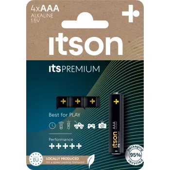 ITSON LR03IPR/4CP AAA alkaline-paristot 1,5V 4 kpl pakkaus