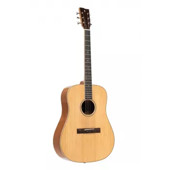 Stagg SA45 D-LW dreadnought-akustinen kitara – luonnonvärinen kuusikansi, lehmus pohja ja sivut