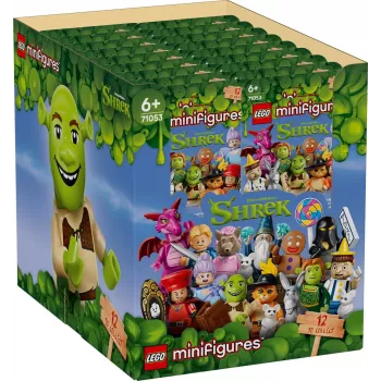 LEGO Bricks minihahmot 71053 Shrek-sarja (BOX) - 36 sokkopusseja, keräilyhahmoja, näyttölaatikko