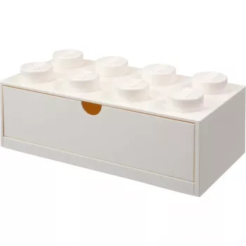 LEGO Brick 8 työpöytälaatikko valkoinen säilytyslaatikko 8 nupilla