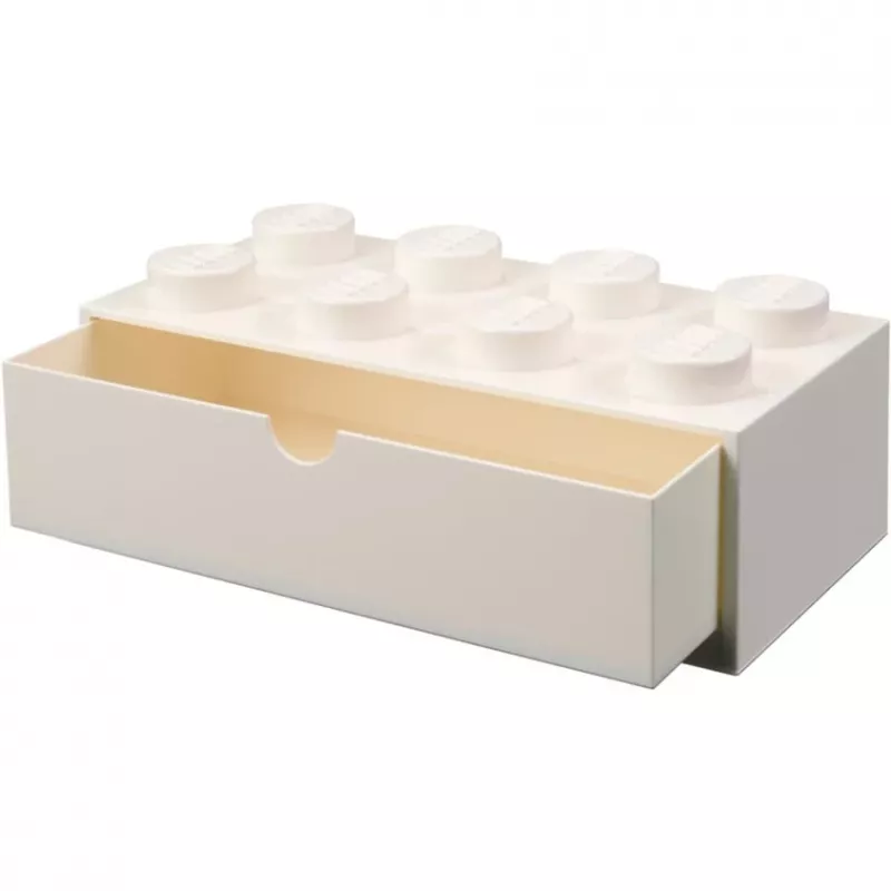 LEGO Brick 8 työpöytälaatikko valkoinen säilytyslaatikko 8 nupilla