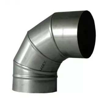 Savupiippukulma 90° 180 mm säädettävä teräsliitin savuputkelle