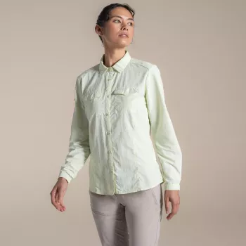 Craghoppers NosiLife Adventure LS Shirt III naisten matkapaita - Pear Drop, koko S