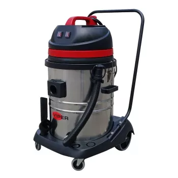 VIPER LSU255 ammattimainen märkä-/kuivaimuri, kaksi 1000W moottoria, 55L polyetyleenisäiliö, 38mm letku, vaunu