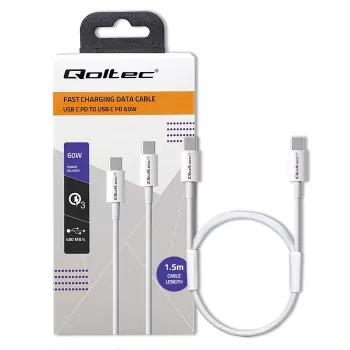 QOLTEC 52360 USB 2.0 Type-C -kaapeli 1,8 m musta