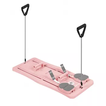 REBEL RBA-3069-PK 9-in-1 pilates-tankosarja vastuskumeilla, ovenkiinnikkeellä, jalkalenkeillä ja kantolaukulla – pinkki