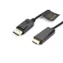 Accura DisplayPort-HDMI-kaapeli 3,0 m 4K@60Hz 18Gbps HDCP 2.2 kullattu musta