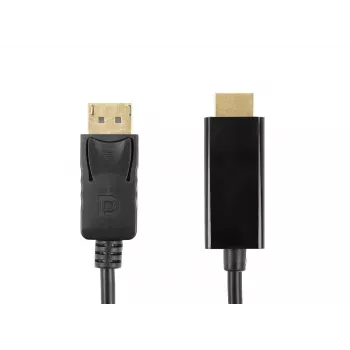 Accura DisplayPort-HDMI-kaapeli 3,0 m 4K@60Hz 18Gbps HDCP 2.2 kullattu musta