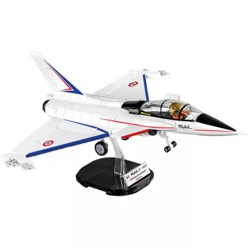 COBI Armed Forces Dassault Rafale C hävittäjä rakennussarja - 441 osaa, mittakaava 1:48, mukana pilotin figuuri ja näyttöteline