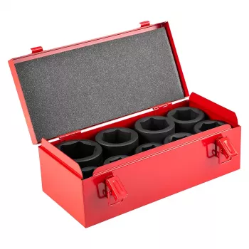 NEO TOOLS 1 tuuman iskuavaimen hylsysarja, 9-osainen, 27-50 mm, Cr-Mo, DIN 3121