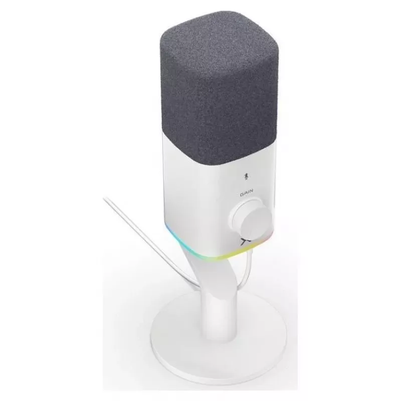 Krux Qube XLR/USB kondensaattorimikrofoni valkoinen