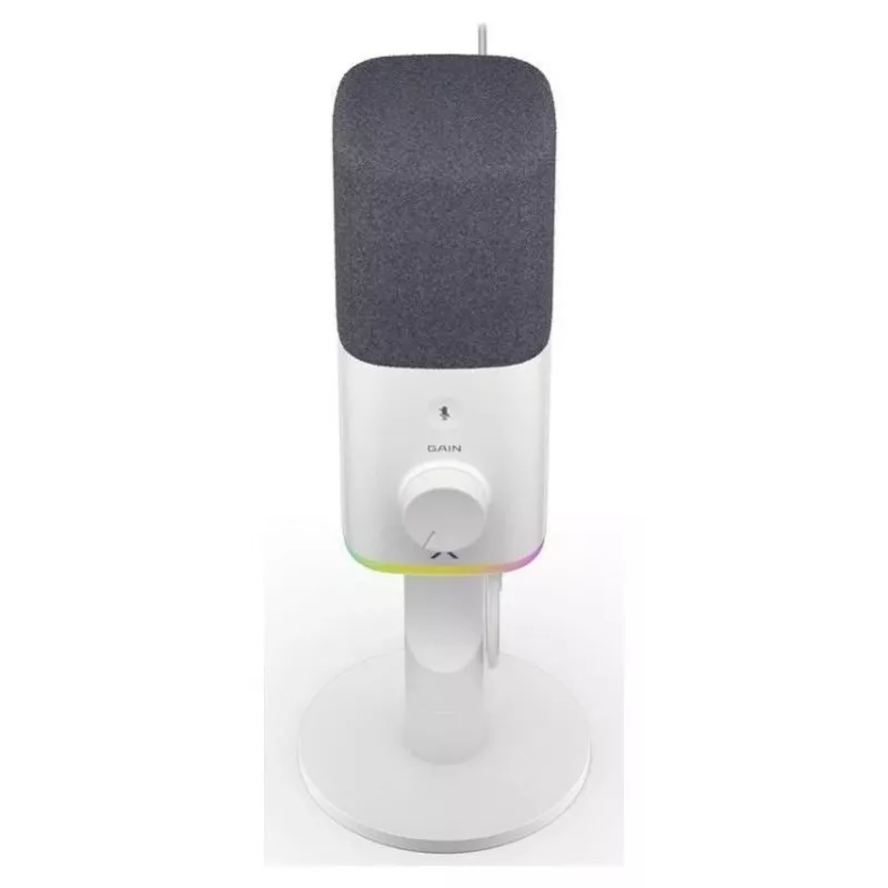 Krux Qube XLR/USB kondensaattorimikrofoni valkoinen