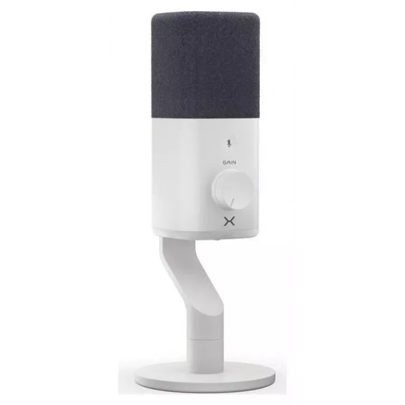 Krux Qube XLR/USB kondensaattorimikrofoni valkoinen