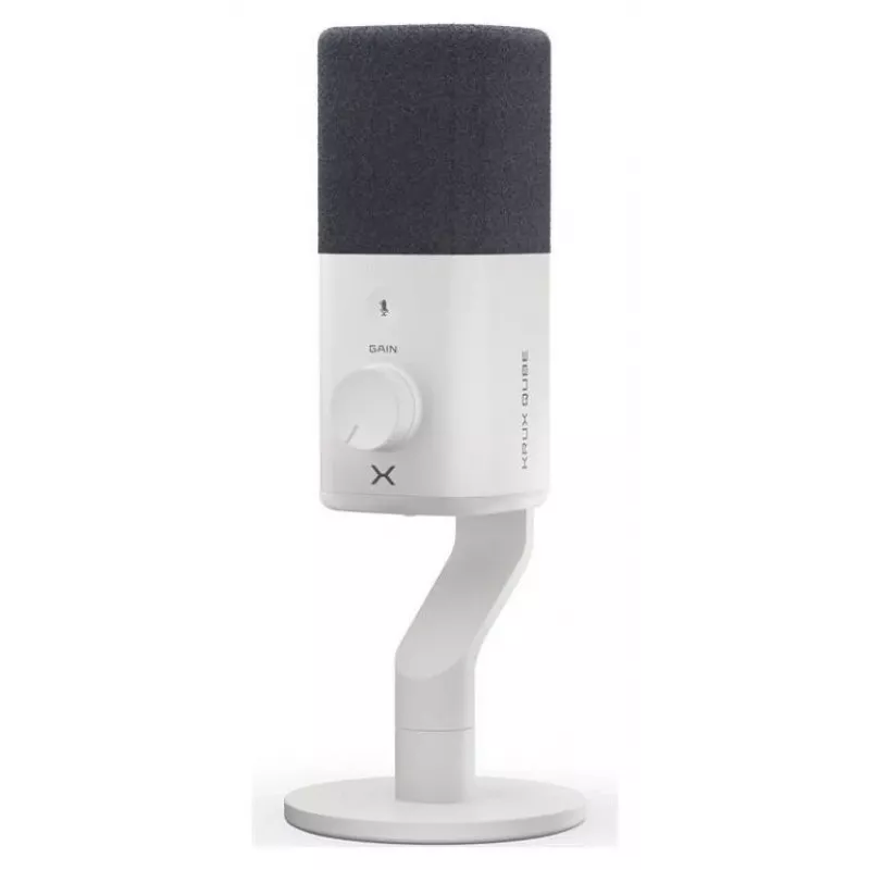 Krux Qube XLR/USB kondensaattorimikrofoni valkoinen