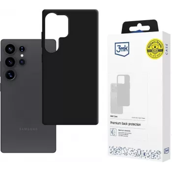 3mk Matt Case Samsung Galaxy S25 Ultralle – musta TPU-takakotelo 3mk Absorber™ -tekniikalla