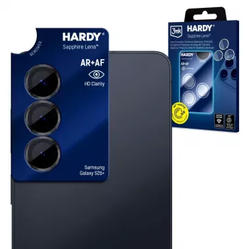Samsung Galaxy S26+ 3mk Hardy Sapphire objektiivin kameransuojus - Ultra HD, 9H, täysi peitto