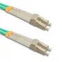 Qoltec 5 m LC/UPC - LC/UPC duplex monimuotokuitu OM3 kuitu-patchkaapeli, turkoosi