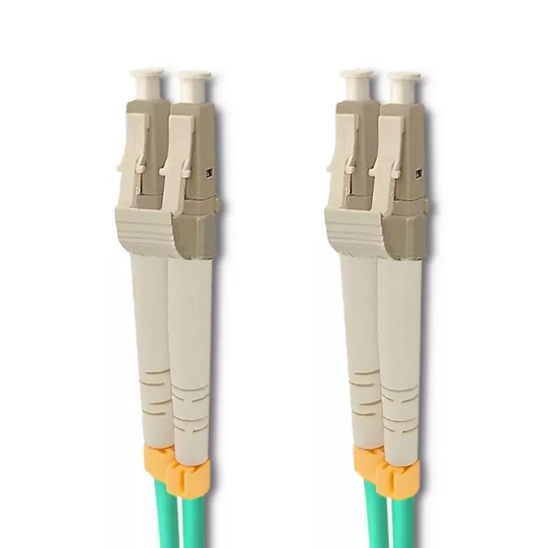 Qoltec 5 m LC/UPC - LC/UPC duplex monimuotokuitu OM3 kuitu-patchkaapeli, turkoosi