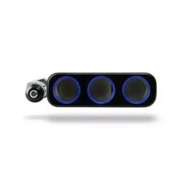 Xblitz R3 3-osainen autopistorasiajakaja 2 USB-liitännällä, 12V/24V, 120W, 70cm kaapeli, musta