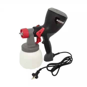 HOOZAR HVLP sähköinen maaliruisku 600W 800ml säiliöllä, 3 suihkukuviota, virtauksensäätö