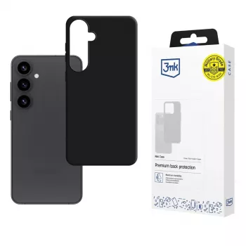3mk Matt Case Samsung Galaxy S25 – ohut TPU-takakotelo Absorber125™ putoamissuojalla, mattamusta sormenjälkiä hylkivä pinta