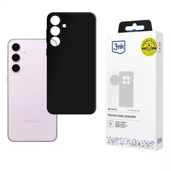 3mk Matt Case Pro Samsung Galaxy S24 - musta joustava TPU-takakotelo, sotilaallinen putoamissuojaus, kellastumaton, mattapinta